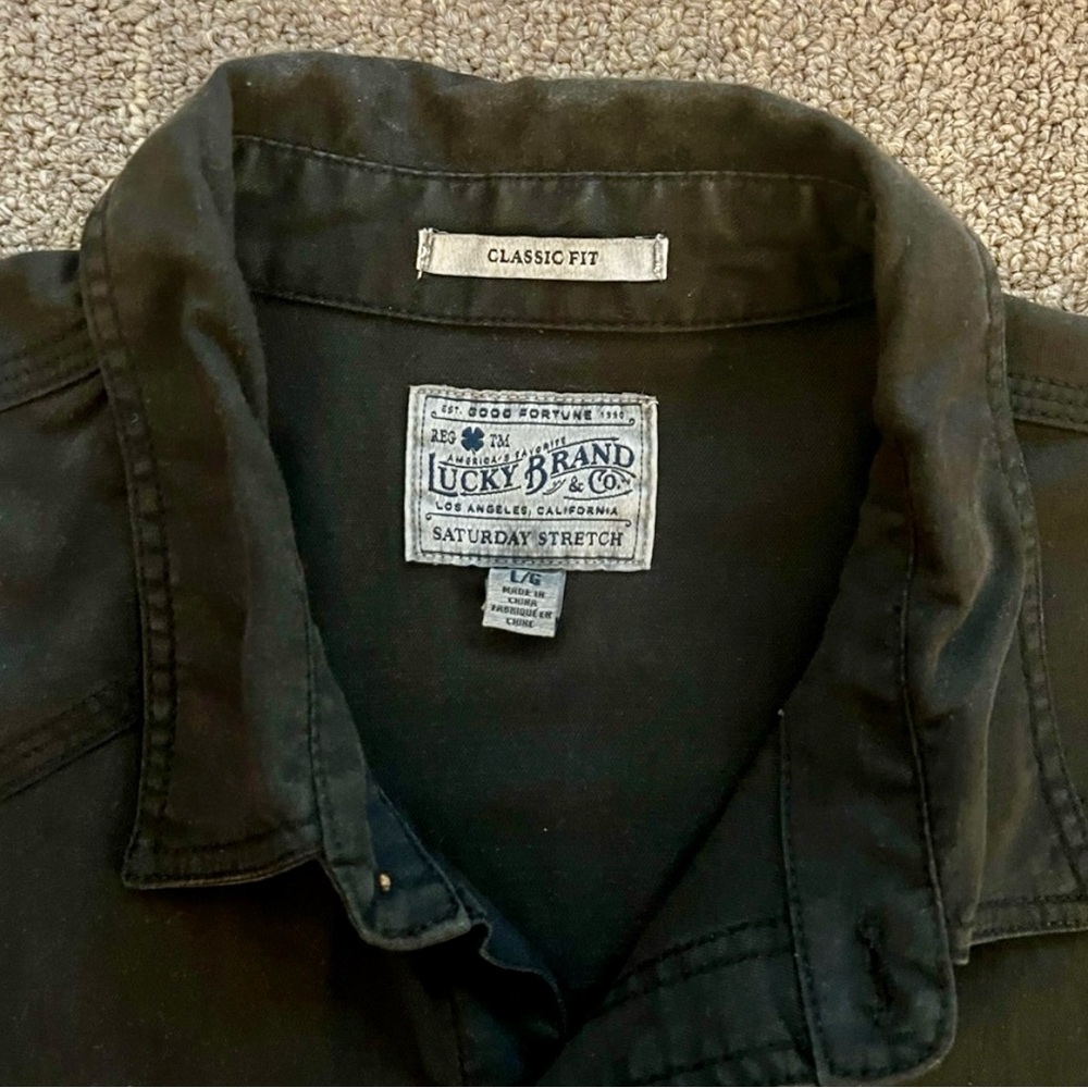 Lucky Brand Black Stretch Shirt
